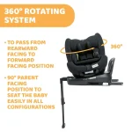 صندلی ماشین 360 درجه چیکو Chicco مدل Seat3Fit رنگ مشکی