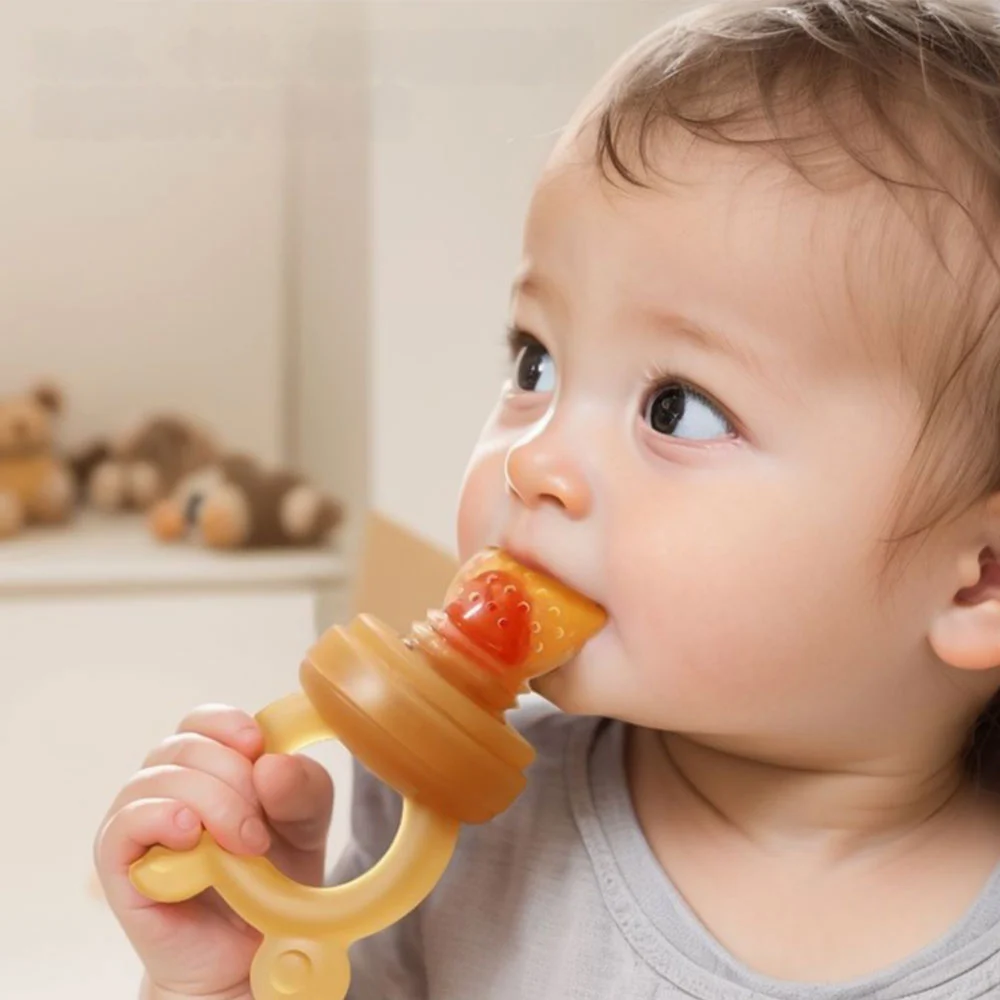 پستانک میوه خوری سیلیکونی بیبی کرون Baby Crown با سری اضافی