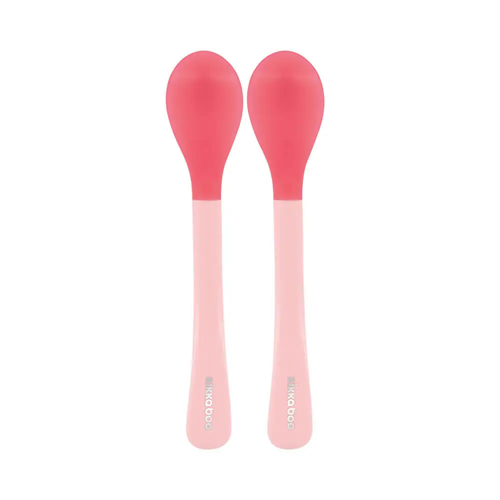 قاشق حرارتی کیکابو Kikkaboo بسته 2 عددی رنگ صورتی