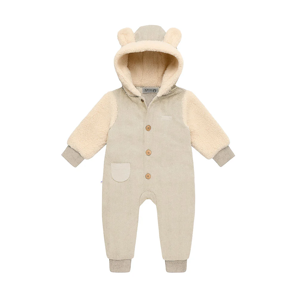 سرهمی تدی دو رنگ مامی لند Mamiland مدل Mocka رنگ کرم