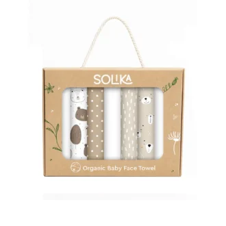 دستمال صورت سلیکا وود Solika Wood تدی و جنگل بژ